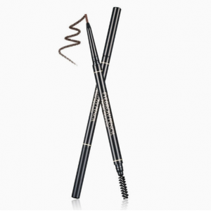 1.5mm极细双头眉笔纤细圆头笔芯自动旋转防汗显色不晕妆画眉初学
