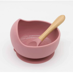 儿童硅胶蜗牛碗勺套装母婴喂养餐具宝宝吃饭辅食碗勺食品级硅胶勺