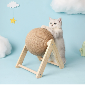 猫抓板猫玩具木质猫抓球兔子磨爪麻绳绳猫爬架耐用猫抓柱宠物用品